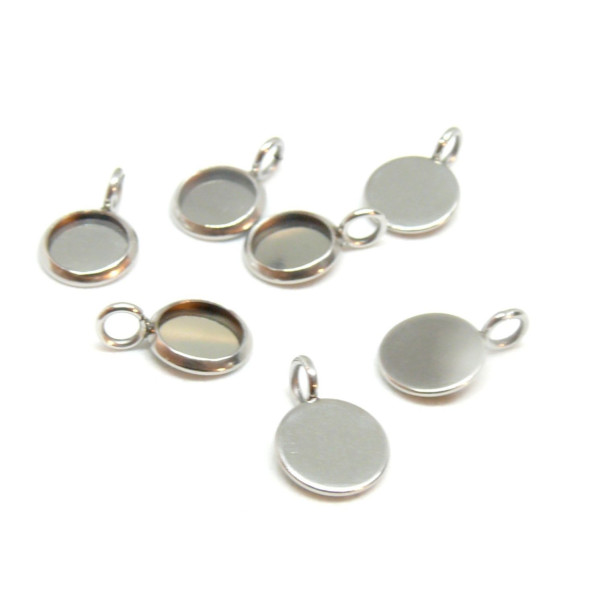Supports de PENDENTIF ACIER INOXYDABLE 6mm