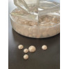 Cabochons demi perle nacré fond plat Blanc Nail Art 4 à 12mm