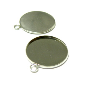 Supports de Pendentif 8mm – Acier Inoxydable 304 Argent Platine