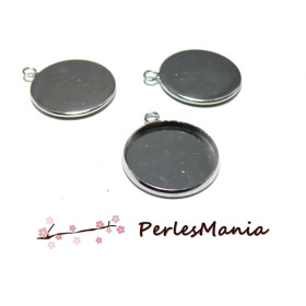 Supports de Pendentif 8mm – Acier Inoxydable 304 Argent Platine