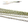 chaine maille fine 2 par 3mm, métal finition Bronze