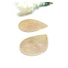 Estampes Pendentifs Goutte 29mm, métal finition Doré