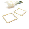 Pendentifs Connecteurs Carre 20 mm,  Acier Inoxydable 304 finition Doré, pour bijoux raffinés