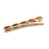 Support de Pinces - Barrette Crocodile - pour 5 cabochons en 12 mm - cuivre coloris Or Clair