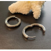 Créoles Rondes 16mm, épaisseur 3mm, Acier Inoxydable 316 finition Argenté