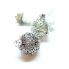 Pendentif Cage Bola Multi fleurs, laiton finition Argent Antique pour Perle Bola en 14/16mm