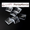 Cabochons Carre 20mm, en Verre Dômes Transparents