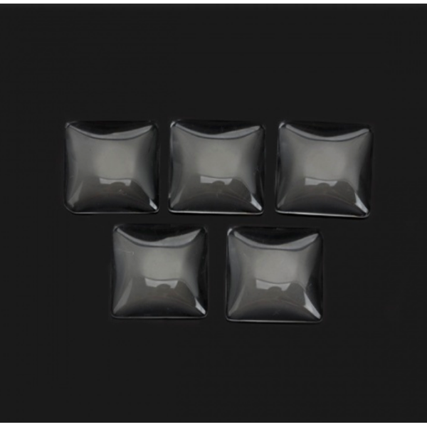 Cabochons Carre 25mm, en Verre Dômes Transparents