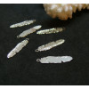 Estampes, pendentif filigrane Plumes 20mm, métal finition Argenté