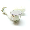 Support de Bague Ovale ARTY 10 par 14mm, anneau double, Acier Inoxydable 304 finition Argenté