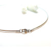 Collier Torque Cable  2mm, avec fermeture mousquetons, Acier Inoxydable 304 finition Argenté