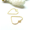 Pendentifs Coeur martelé 16, laiton finition Doré  à l'or fin 18K