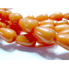 Perles intercalaire, jade teinté, forme géométrique, cônes 10 par 14mm, coloris orange
