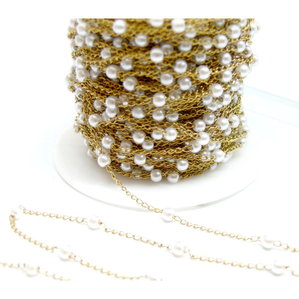 Chaine Fantaisie, Acier Inoxydable 316, finition Doré à l'or fin 18K, Placage IONIQUE