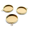 Supports de Pendentif , Acier Inoxydable 304, finition Doré