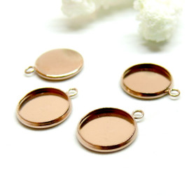 Supports de Pendentif , Acier Inoxydable, finition Or Rose