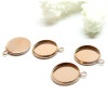 Supports de Pendentif , Acier Inoxydable, finition Or Rose