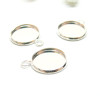 supports de pendentif attache ronde 12mm Laiton couleur Argent Vif
