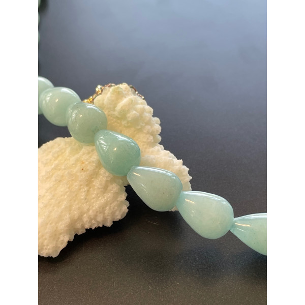 Perles intercalaire, jade teinté, forme géométrique, cônes