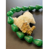 Lot de 4 à 10 Perles Intercalaire Jade Teinté Géométrique Cônes 10x14mm Vert Foncé