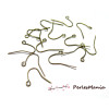 Boucles d'oreille crochet simple métal finition Bronze