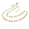 Colliers Chaine maille rectangle 10 par 4mm, Acier Inoxydable 304, finition Doré, Placage IONIQUE