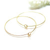 Créoles Tiges Boucles d'oreilles 35mm – Acier Inoxydable 316 Doré à l’or fin 18K