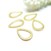 Pendentifs Goutte 17mm, Acier Inoxydable 304, finition Doré à l'or fin 24K