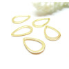 Pendentifs Goutte 17mm, Acier Inoxydable 304, finition Doré à l'or fin 24K
