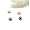 Cabochons Rond 4mm, Jaspe Dalmatien Coloris NO 50