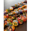 Perles Rondes Plates 16 x 4.5 mm – Verre Millefiori Multicolore