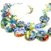 Perles Rondes Plates 16 x 4.5 mm – Verre Millefiori Multicolore