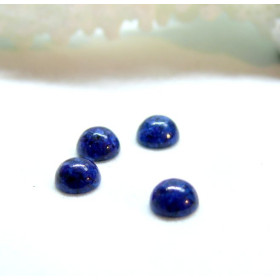H11H30903 – Lot de 4 ou 8 Cabochons Ronds 4mm – Lapis Lazuli Coloris NO 51