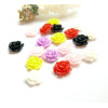 Cabochons fleur Résine 10mm,  Fleur multicolores coloris aléatoire
