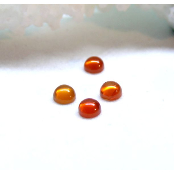 Cabochons Rond 3mm, Cornaline