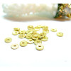 Perles intercalaires Rondes 4mm Trou 1.2mm, Laiton finition Doré