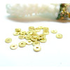 Perles intercalaires Rondelles Plates 4mm Trou 1.2mm, Laiton finition Doré