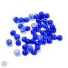 Cabochons Rond 2mm, Jade teintée Bleu