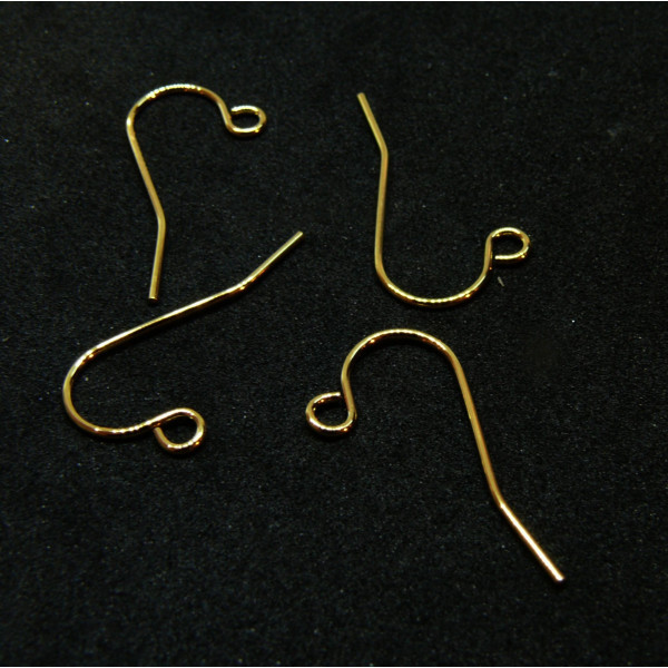 Boucles d’Oreille Crochet Simple 22,5 mm – Acier Inoxydable 304 Doré à l’Or fin 18K