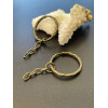 Porte Cles, Porte Clefs 25mm, métal couleur Bronze avec chaîne