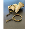 Porte Cles, Porte Clefs 25mm, métal couleur Bronze avec chaîne