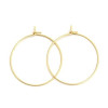 Boucles d'oreille Créoles Tiges 20mm, Acier Inoxydable Chirurgical 316L, finition Doré  à l'or fin 18K