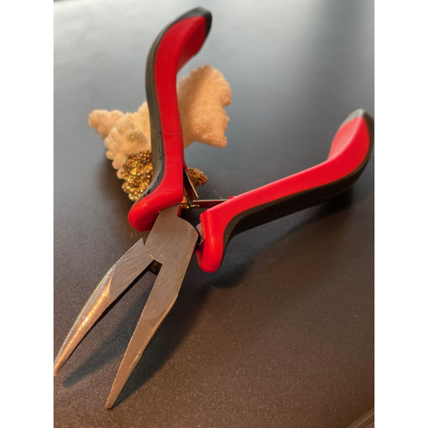 Pince Bout Plat fin,  Pince de précision à bout plat lisse incurvé