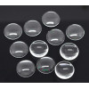 Cabochons en verre RONDS 20mm transparents