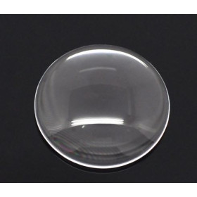 Cabochons en verre RONDS 20mm transparents