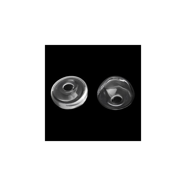 Globes boule cabochon creux à remplir en verre 25.5mm par 5mm