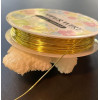 Rouleau de 15 mètres de FIL DE CUIVRE 0.4mm, placage Or Vif