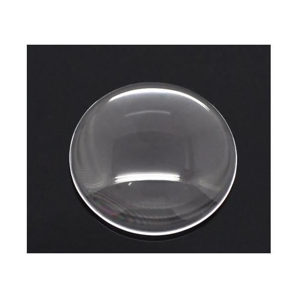 Cabochons en Verre Ronds 16mm Transparente