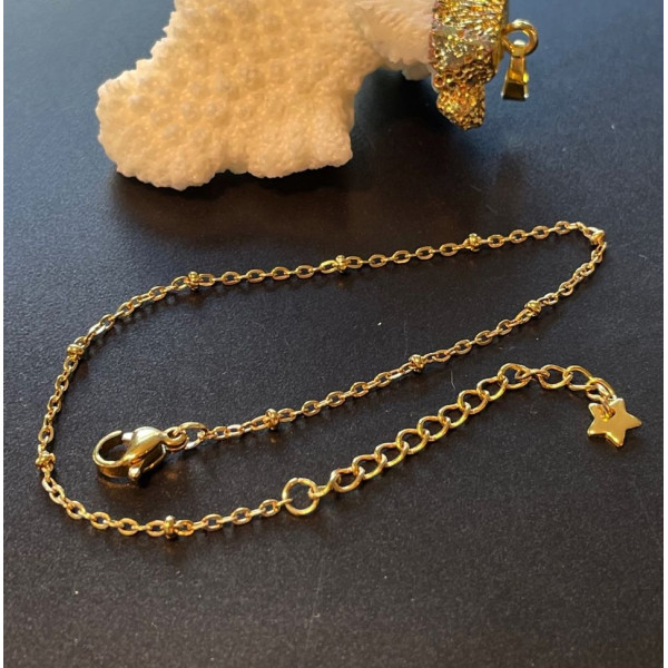 Bracelets Intercalaire  18 cm, Acier Inoxydable finition Doré