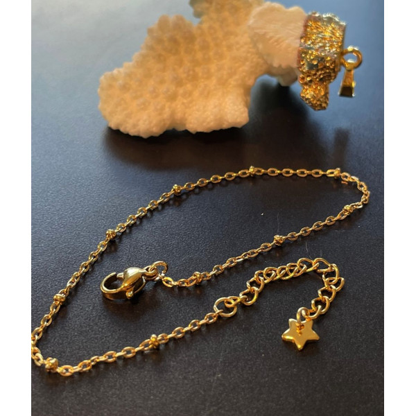 Bracelets Intercalaire  18 cm, Acier Inoxydable finition Doré